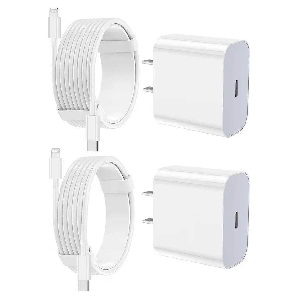 Feels2Nice USB-C Quick Cables & Block Chargers 2Pk For iPhone 14 & Below New Box
